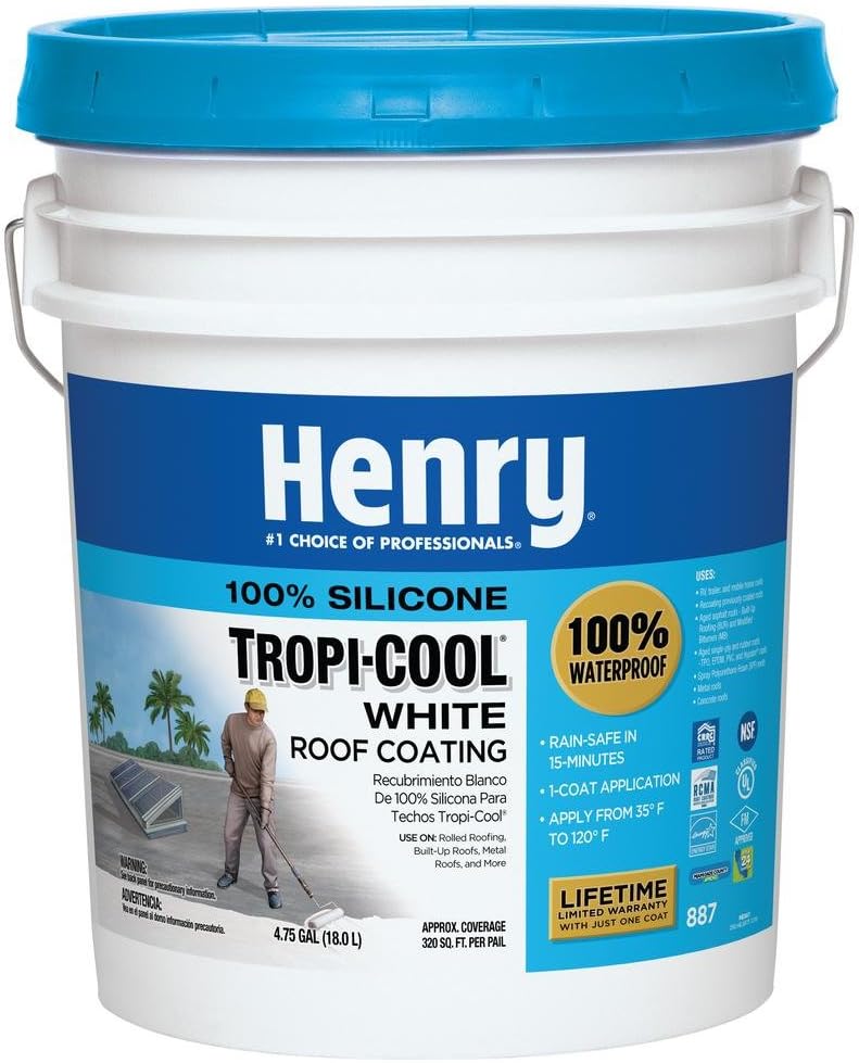 Henry HE887HS073 Tropicool Roof Coat, 5 Gallon