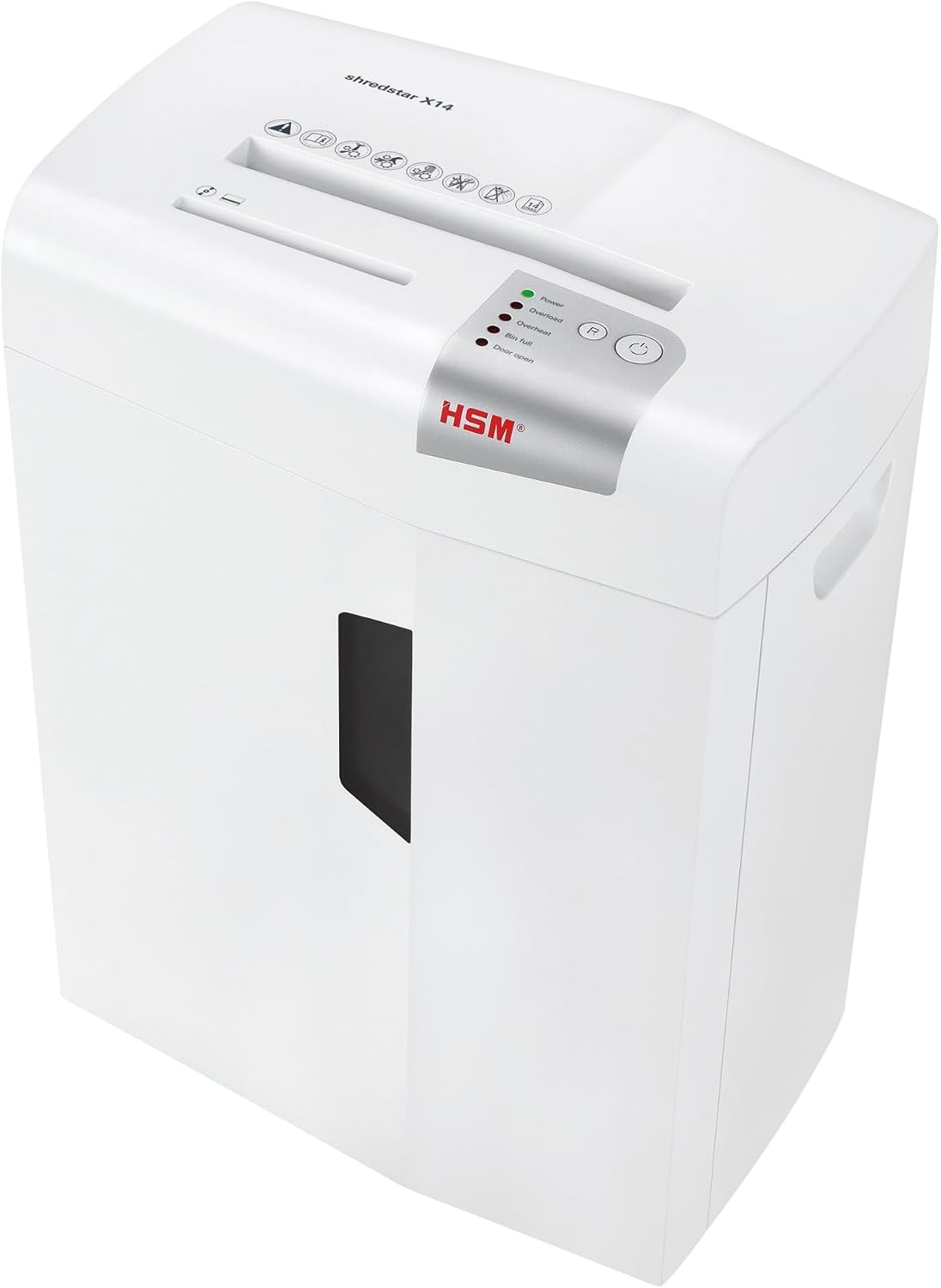 HSM shredstar X14 Cross-Cut Shredder; Shreds Up to 14 Sheets; 6.1-Gallon Capacity Shredder White