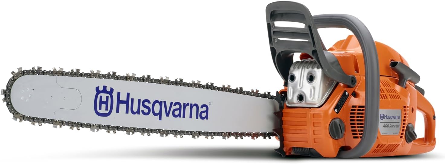 Husqvarna 460 Rancher Gas Powered Chainsaw, 60.3-cc 3.6-HP, 2-Cycle X-Torq Engine, 24 Inch Chainsaw