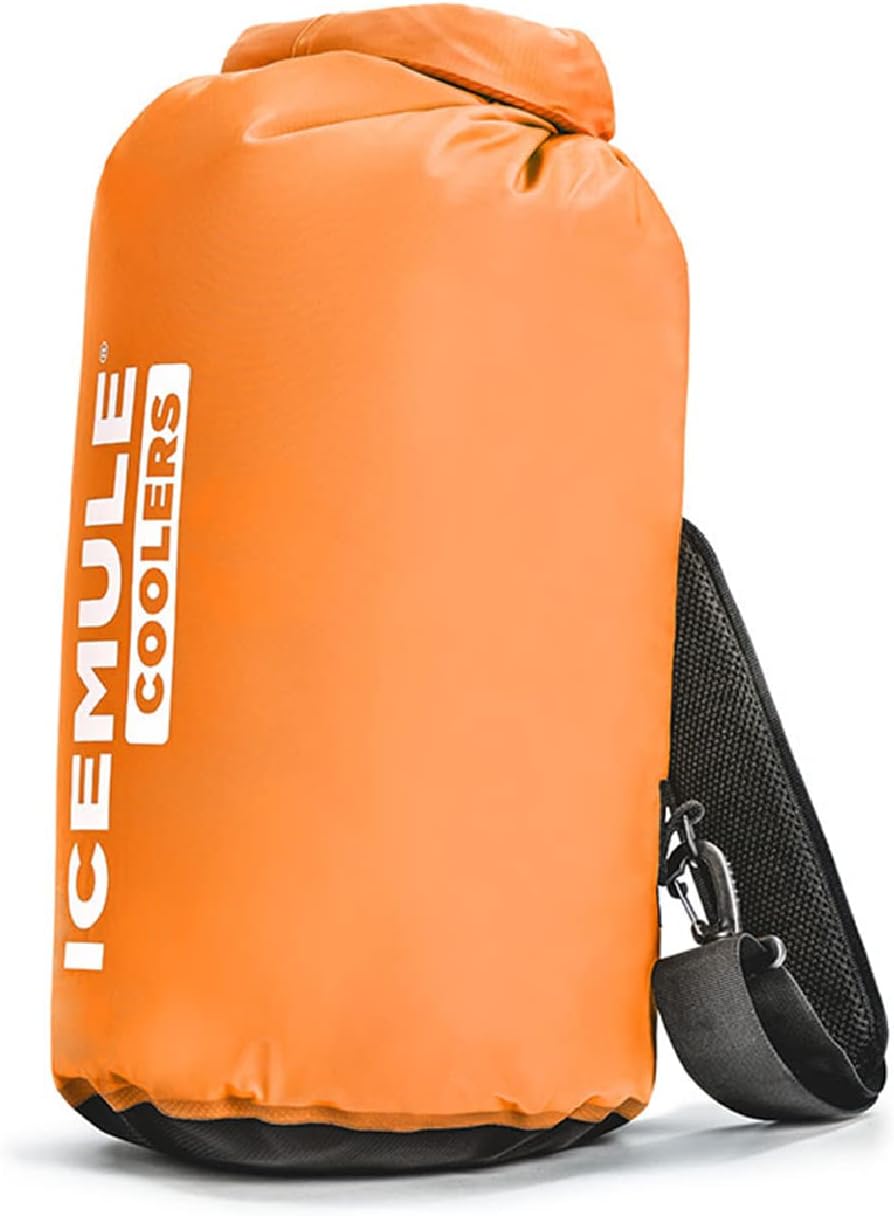 ICEMULE Classic Medium 15L Soft Cooler – Waterproof, Collapsible Sling Design, 24+ Hr Cooling, Hands-Free for Beach & Outdoor Use – Blaze Orange