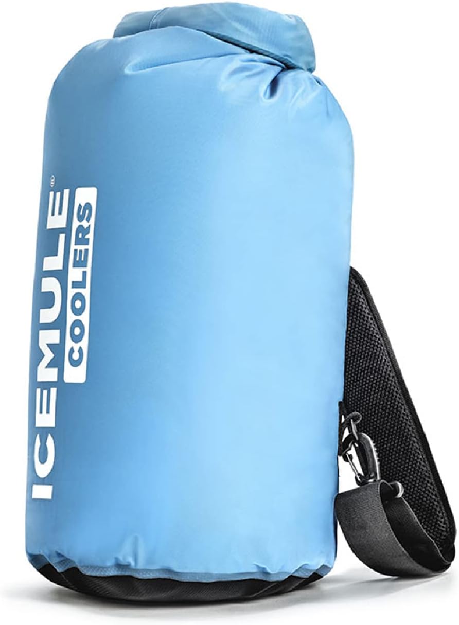 ICEMULE Classic Mini 9L Soft Cooler – Waterproof, Collapsible Sling Design, 24+ Hr Cooling, Hands-Free for Beach & Outdoor Use – Blue