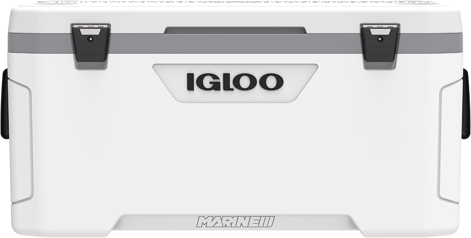 Igloo Coolers Marine Series, Insulated Portable Hard Side Cooler Ice Chest, Great for Fishing, Camping, Boating, & More – 100 QT