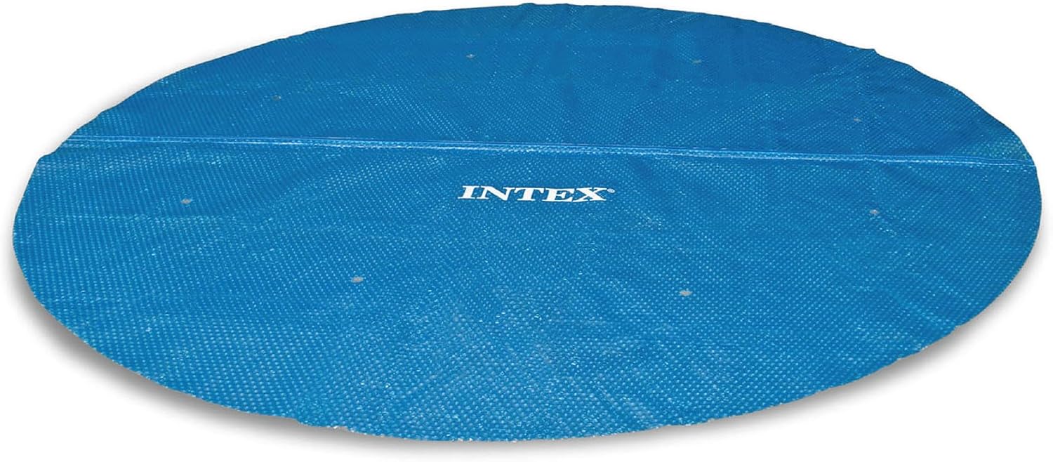 INTEX 28012E Solar Pool Cover – Fits 12ft Round Easy Set & Metal Frame Pools, Insulates Water, Reduces Debris & Evaporation
