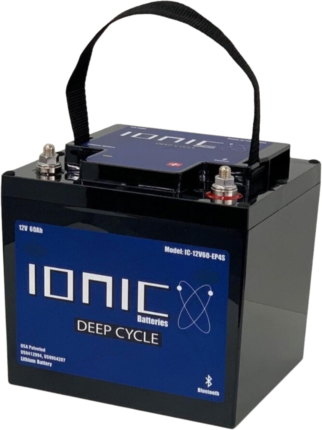 Ionic Lithium 12V 60Ah, LiFePO4 Deep Cycle Trolling Motor Battery + Bluetooth