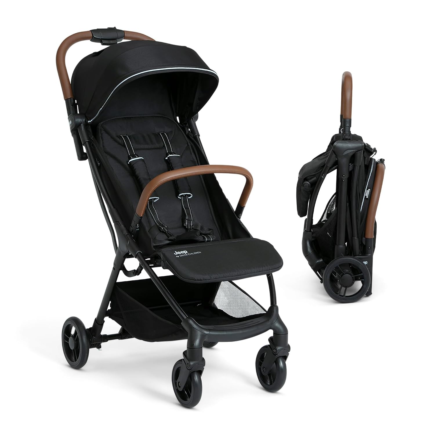 Jeep Altitude Compact Travel Stroller by Delta Children Greenguard Gold – Black