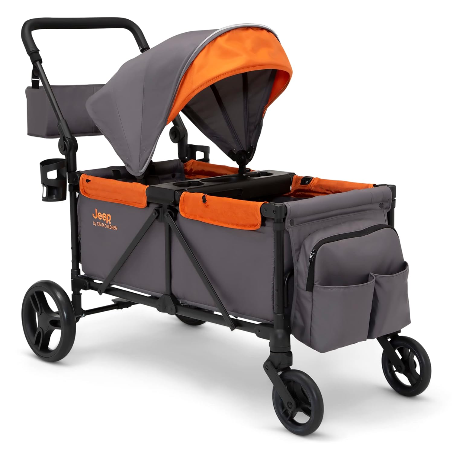 Jeep Sport All-Terrain Stroller Wagon by Delta Children, Grey/Bonfire
