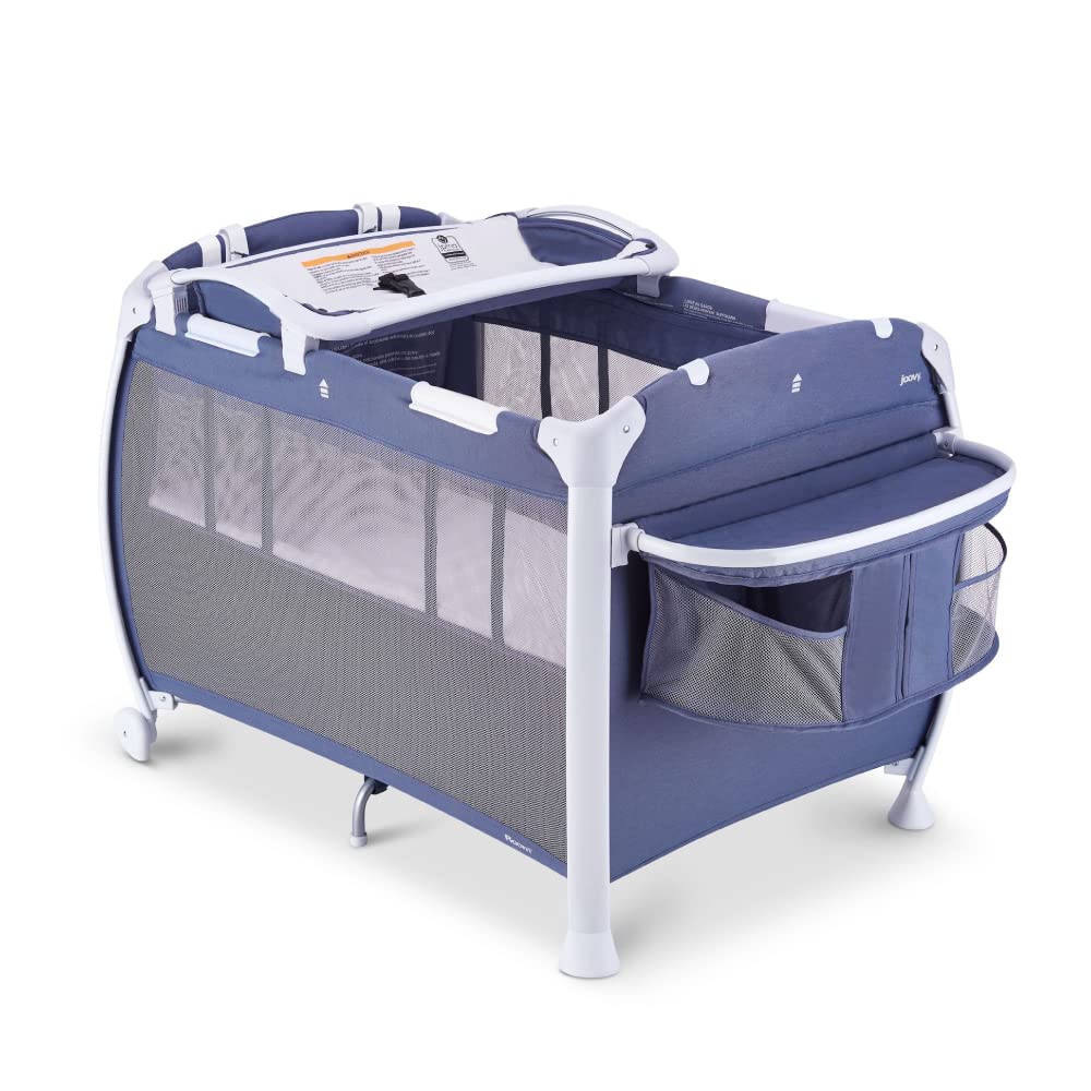 Joovy Room-Playard, Nursery Center, Bassinet, Changing-Table, Slate