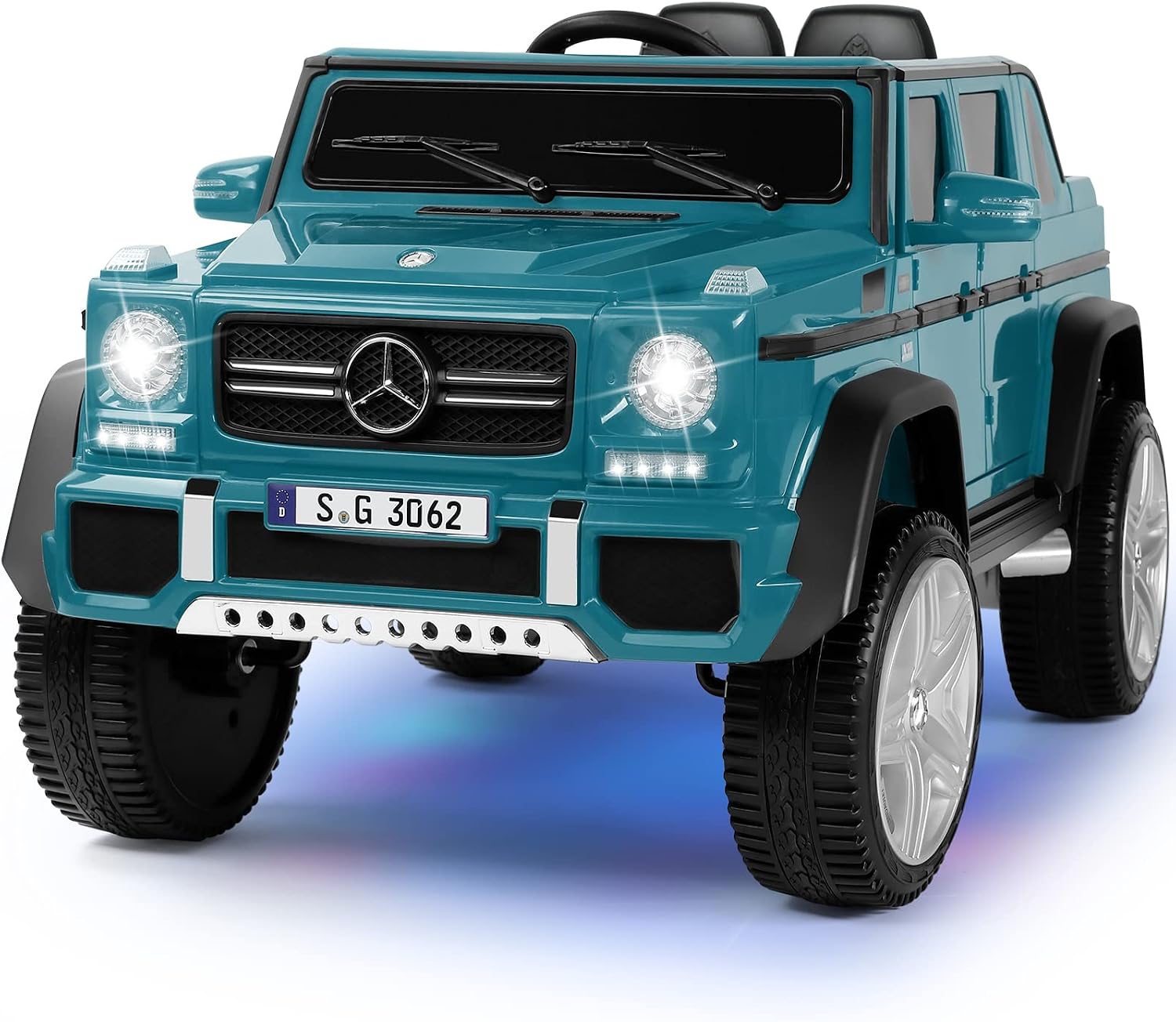 JOYLDIAS Mercedes-Benz Maybach G650S Ride On Car – 12V Battery, Remote Control, 2 Motors, 3 Speeds, Music & LED Lights, Blue