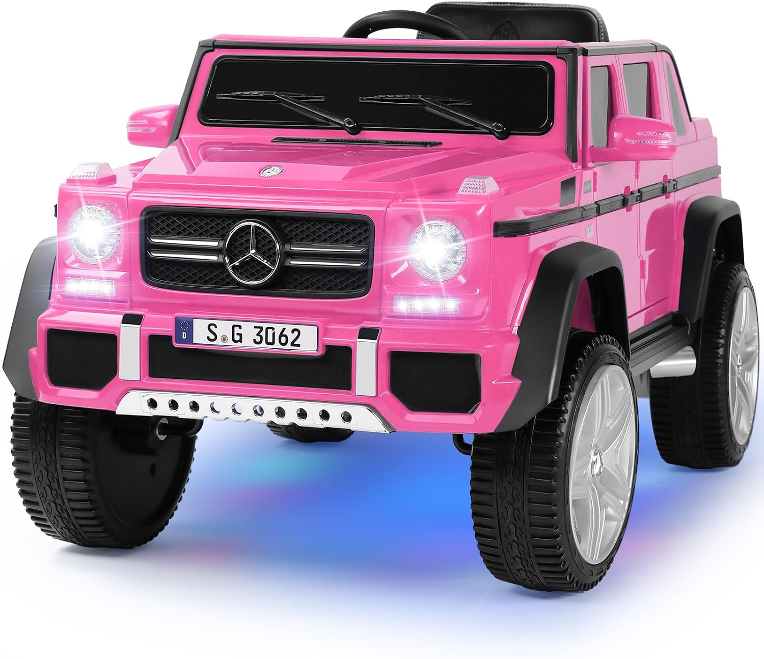 JOYLDIAS Mercedes-Benz Maybach G650S Ride On Car – 12V Battery, Remote Control, 2 Motors, 3 Speeds, Music & LED Lights, Pink