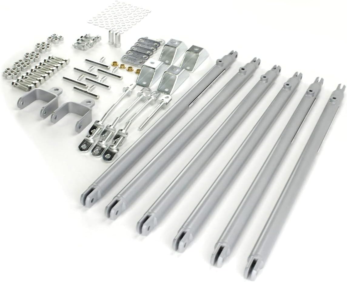 JT’s Strong Arm Fifth-Wheel Jack Stabilizer Kit, Bolt-On Install, Universal Fit, Telescoping Tubes, Eliminates RV Chassis Movement, 191023