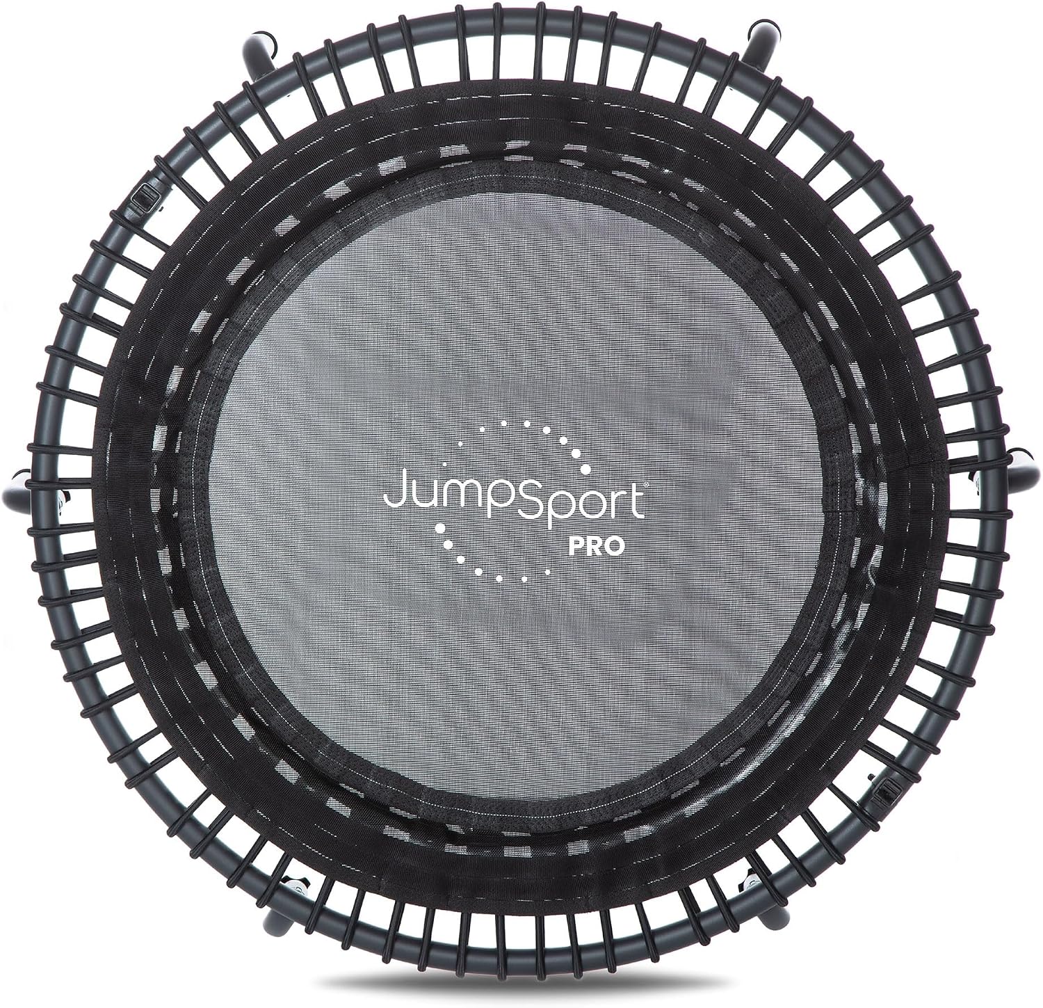 JumpSport Indoor Heavy Duty Lightweight 44 Inch Folding Fitness Trampoline with Arched Legs and 7 Adjustable Tension