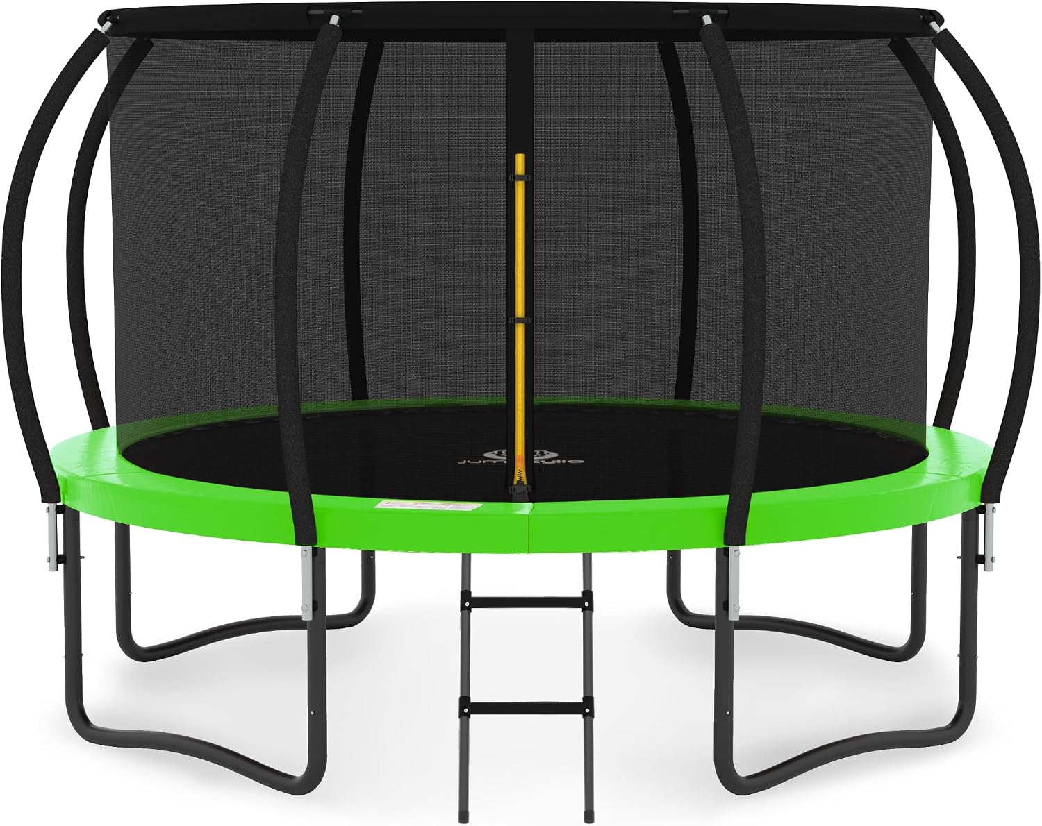 JUMPZYLLA Trampoline Outdoor 10FT – ASTM Approved with Enclosure, Ladder & Anti-Rust Frame for Kids & Adults – Green
