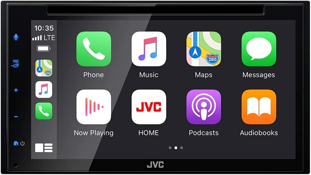 JVC KW-V660BT 6.8″ Car Stereo DVD/CD, Apple CarPlay Android Auto, Bluetooth, MP3, SiriusXM, 13-Band EQ, Double DIN