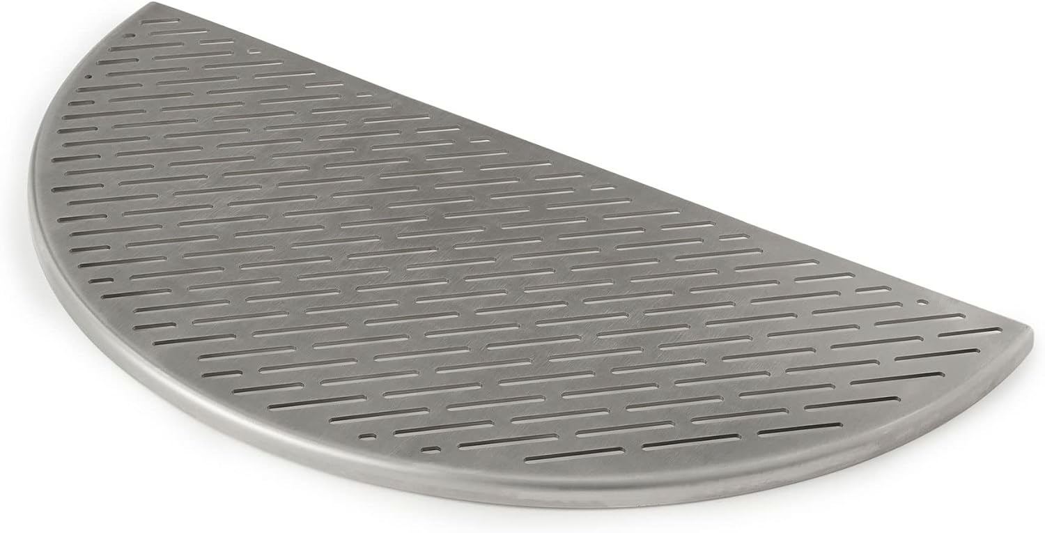 Kamado Joe Half-Moon 304 Stainless Steel Cooking Grate for Fish & Vegetables, Fits Big Joe 24-inch Charcoal Grill, Silver, Model BJ-HSSCGFV