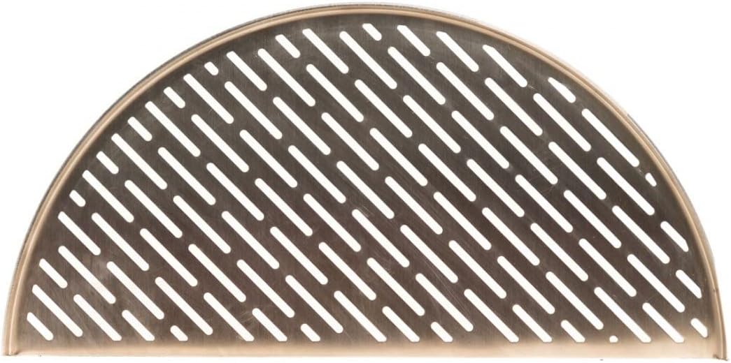 Kamado Joe Half-Moon 304 Stainless Steel Cooking Grate for Fish & Vegetables, Fits Classic Joe 18-inch Charcoal Grill, Silver, Model KJ-HSSCGFV
