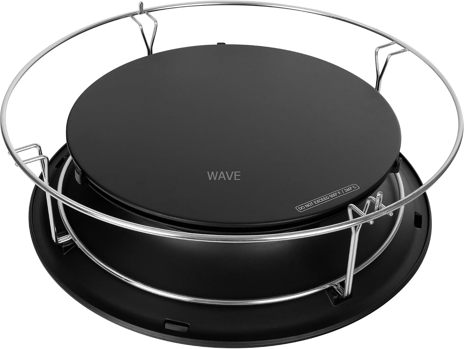 Kamado Joe SlōRoller Smoke Chamber Insert with Stainless Rack for Classic Joe 18″ Charcoal Grills, Black, Model KJ-HYPER