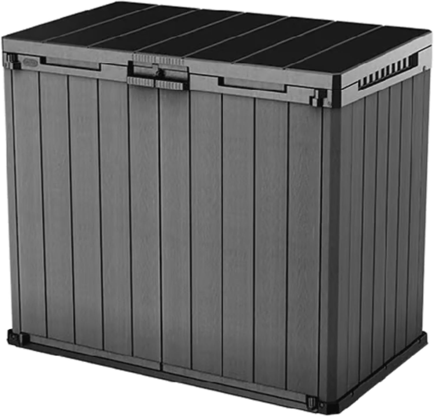 Keter Store-It-Out Darwin Outdoor Storage Shed, Durable Resin, Lockable Lid & Floor, Compact Design for Garden Tools & Bins
