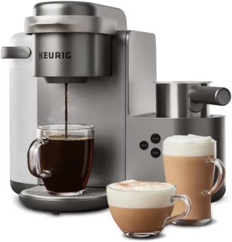 Keurig K-Cafe C Single Serve K-Cup Pod Coffee, Latte and Cappuccino Maker, Nickel