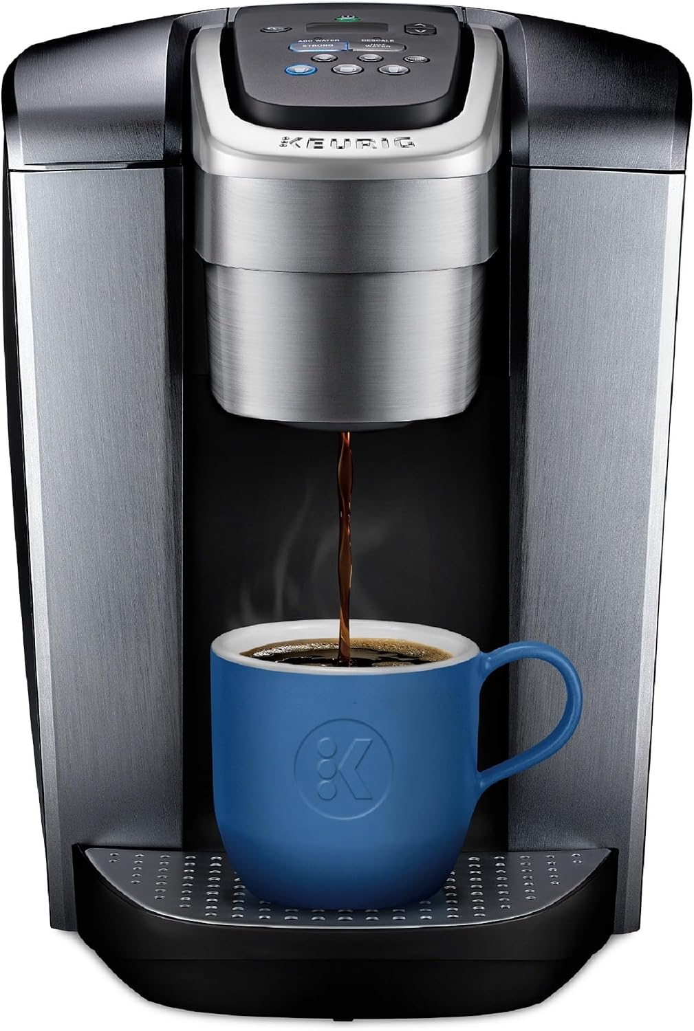 Keurig K-Elite Single Serve K-Cup Pod Coffee Maker, with Strength and Temperature Control, 8 to 12oz Brew Size, Programmable, Brushed Silver