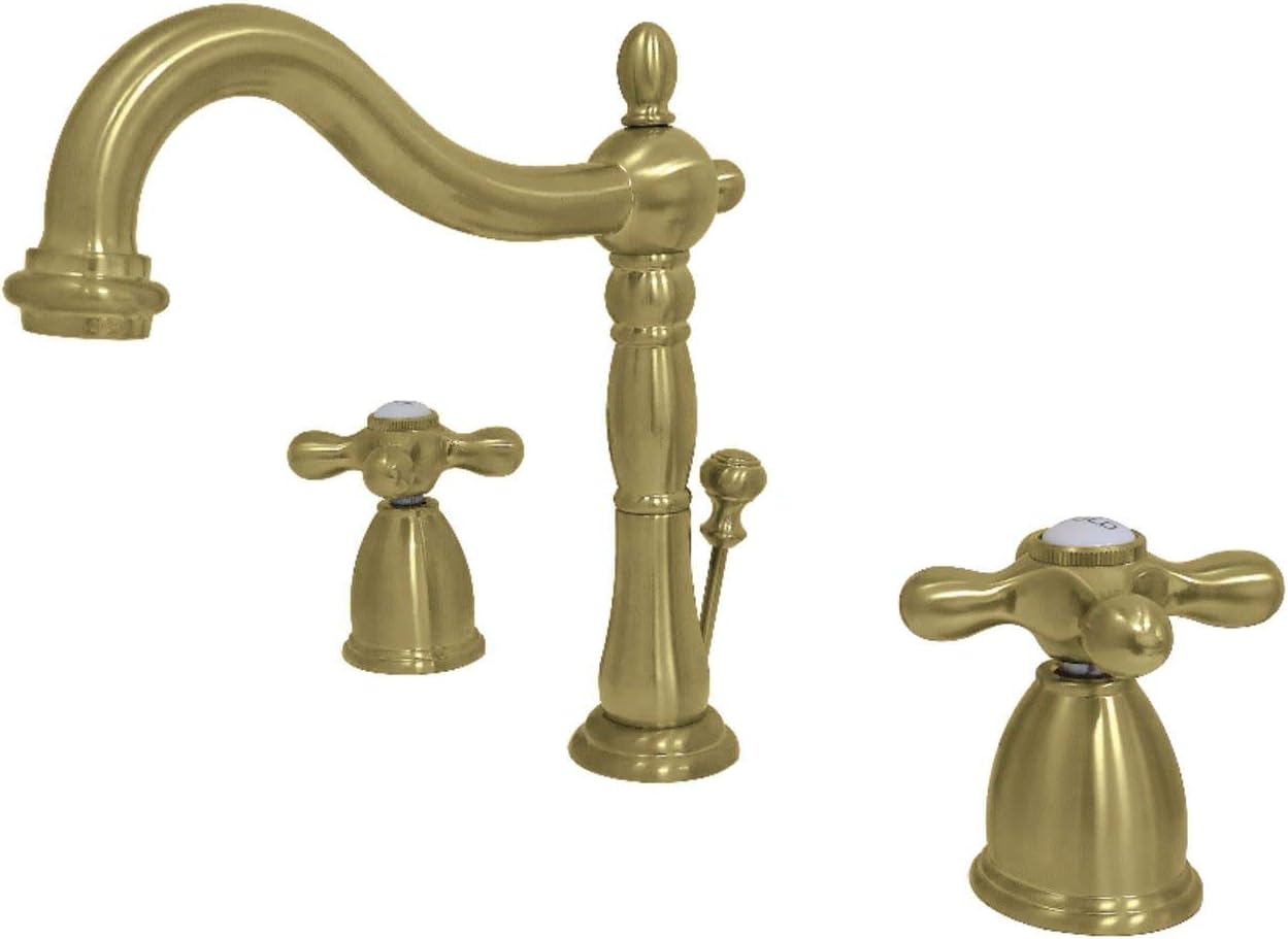 Kingston Brass KB1977AX 8 in. Widespread Bathroom Faucet, 11 x 6.5 x 8.06 – Brushed Brass