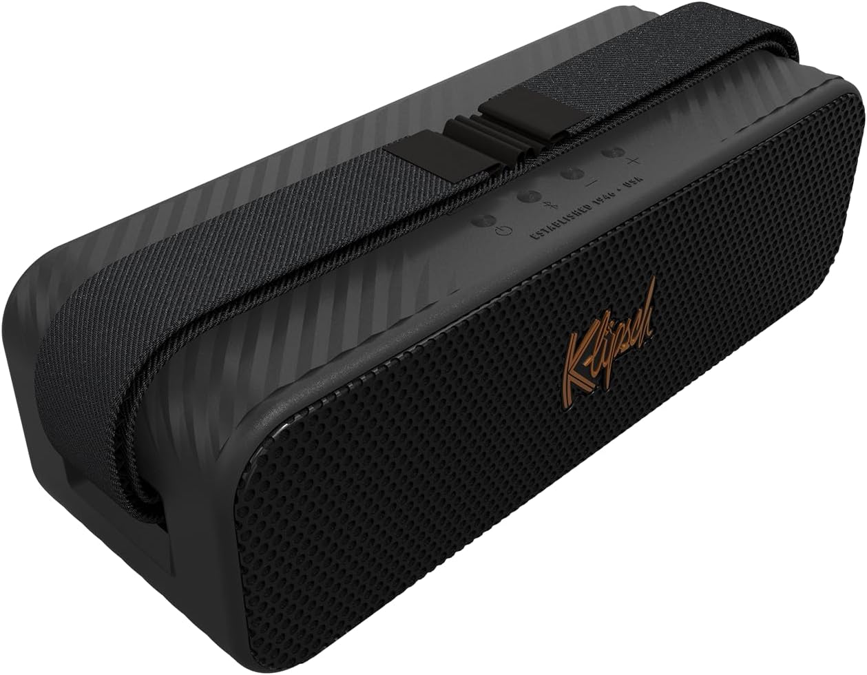 Klipsch The Detroit Portable Bluetooth Speaker with Dual 1″ tweeters and 3″ woofers, IP67 dust and Waterproof Rating