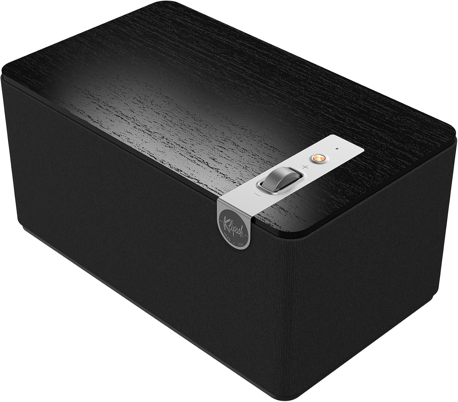 Klipsch The Three Plus Premium Tabletop Bluetooth Speaker with Broadcast Mode, Bluetooth 5.3 with Up to 40 ft. of Distance, Matte Black