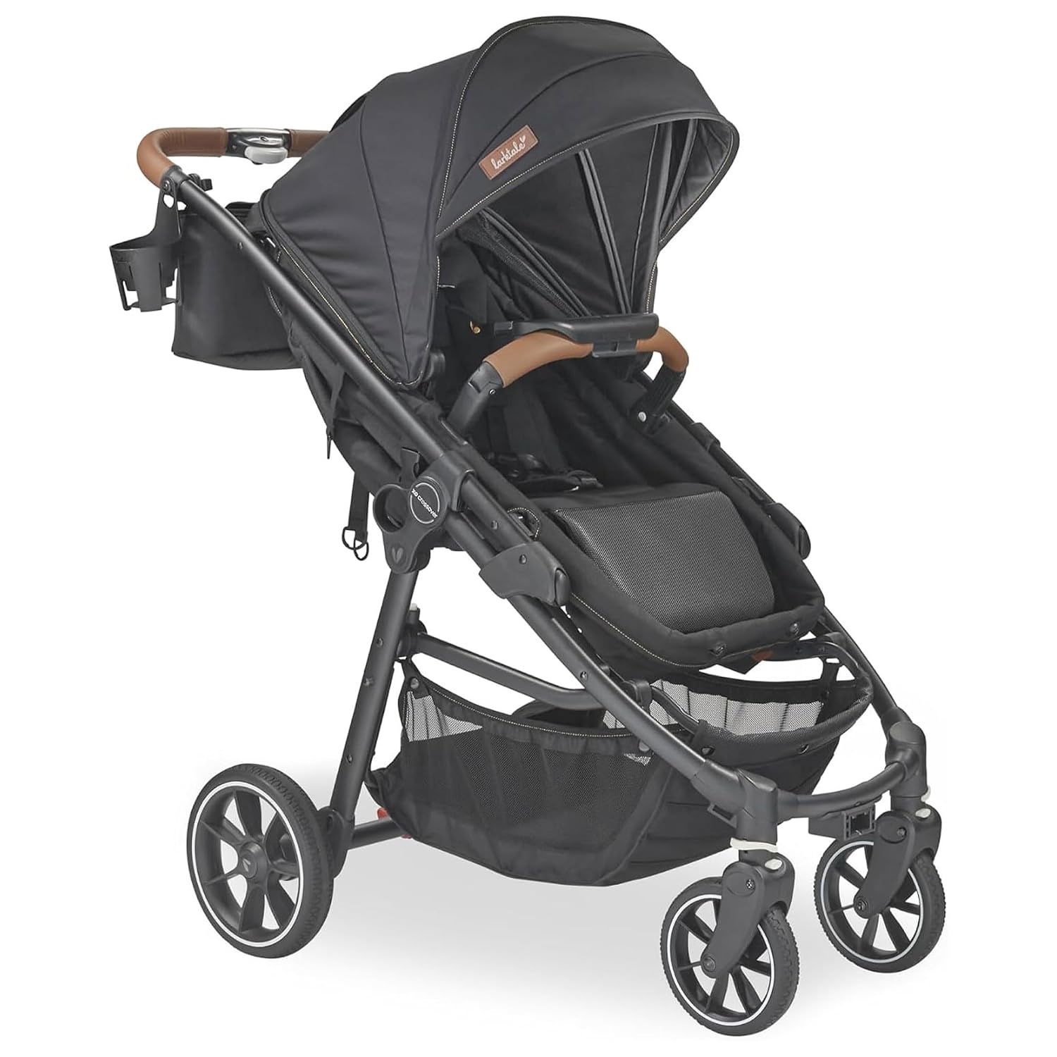 Larktale All-in-One Stroller, 2 Seater Kids Wagon, 120 lb Capacity, Crossover V2, Black
