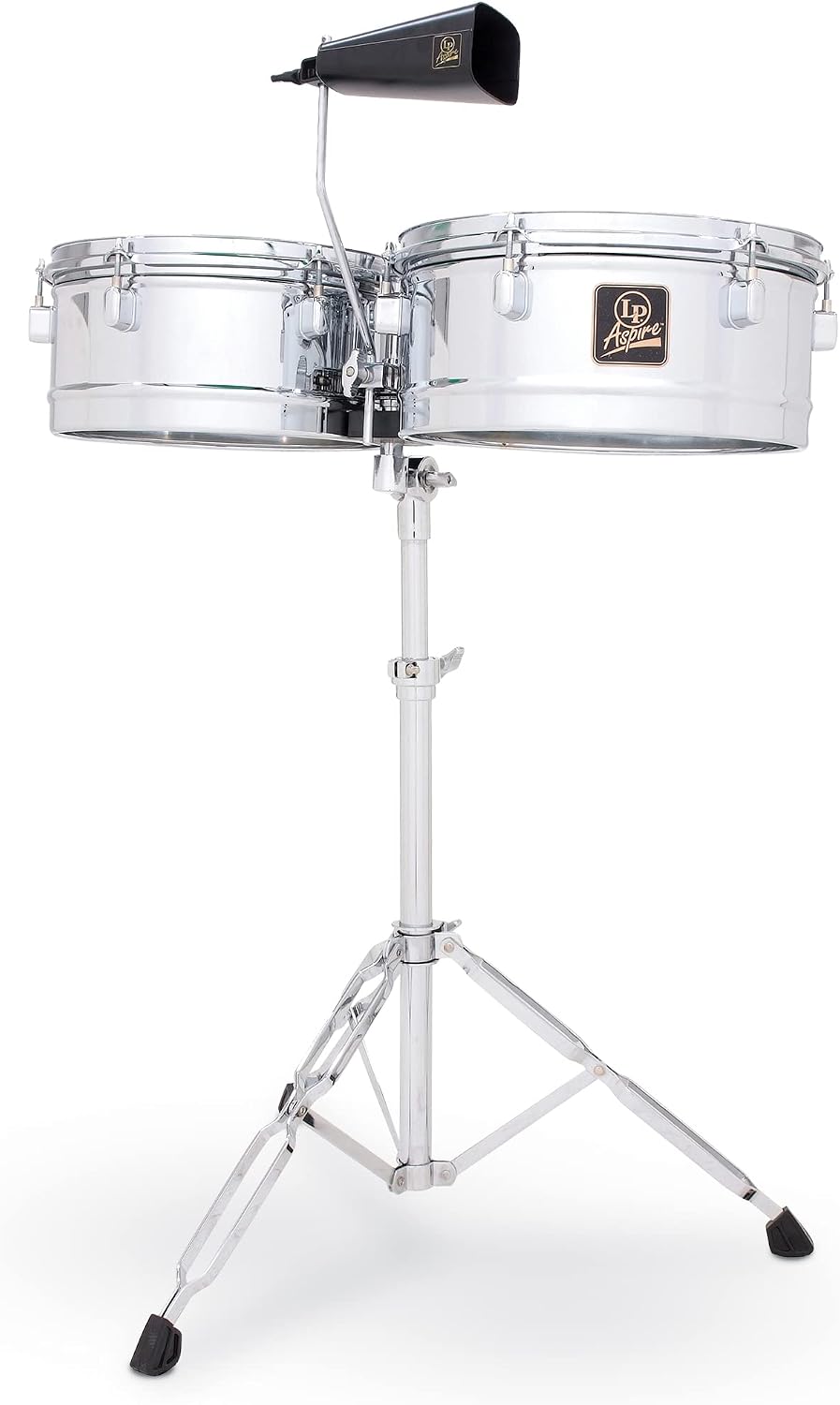 Latin Percussion LPA256 Aspire Series 13″ & 14″ Timbale Set with Cowbell