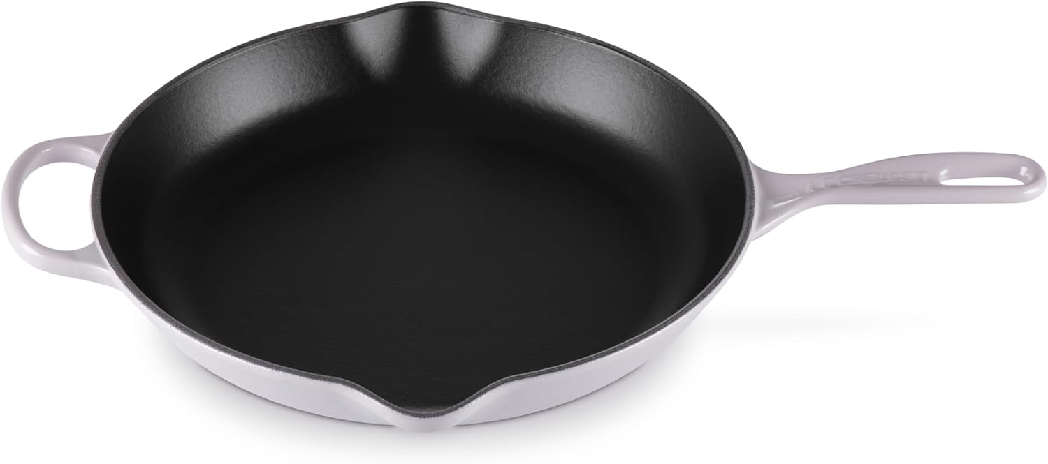 Le Creuset Enameled Cast Iron Signature Iron Handle Skillet, 11.75″ (2-3/8 qt.), Shallot