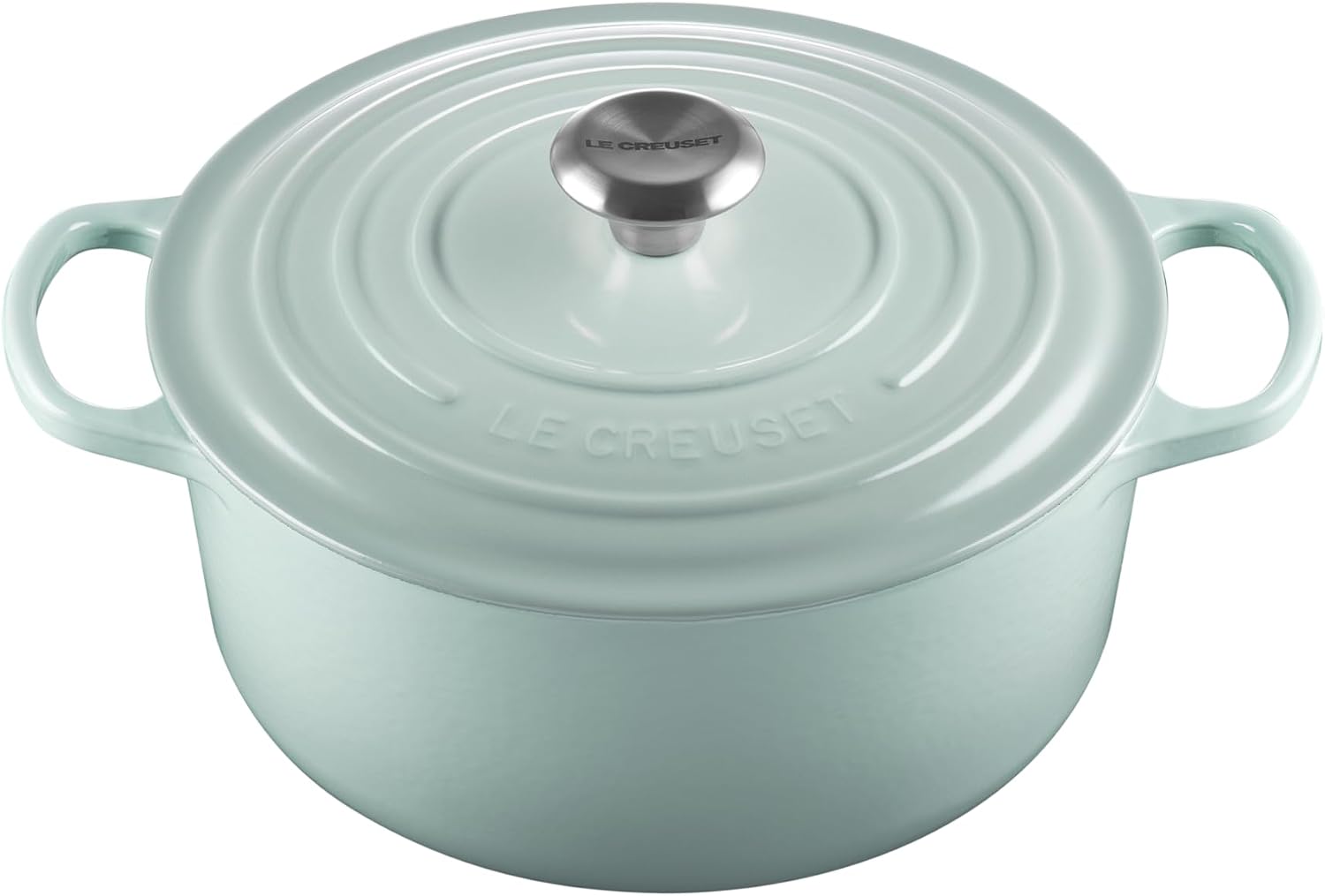 Le Creuset Enameled Cast Iron Signature Round Dutch Oven, 5.5 qt., Sea Salt