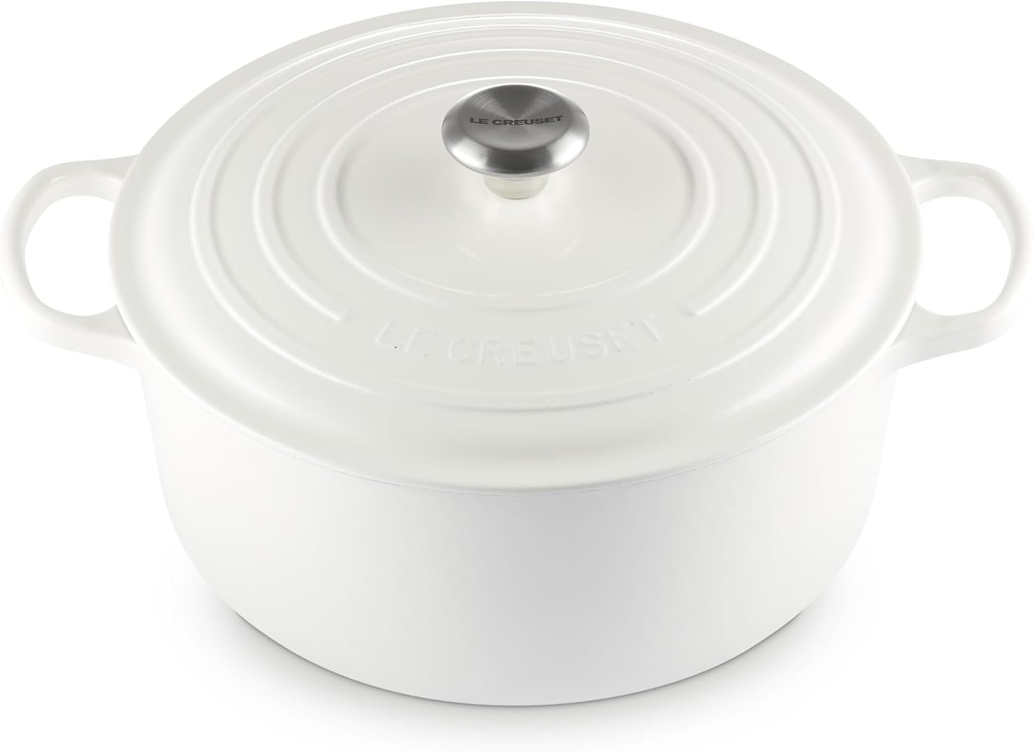 Le Creuset Enameled Cast Iron Signature Round Dutch Oven, 9 qt., White