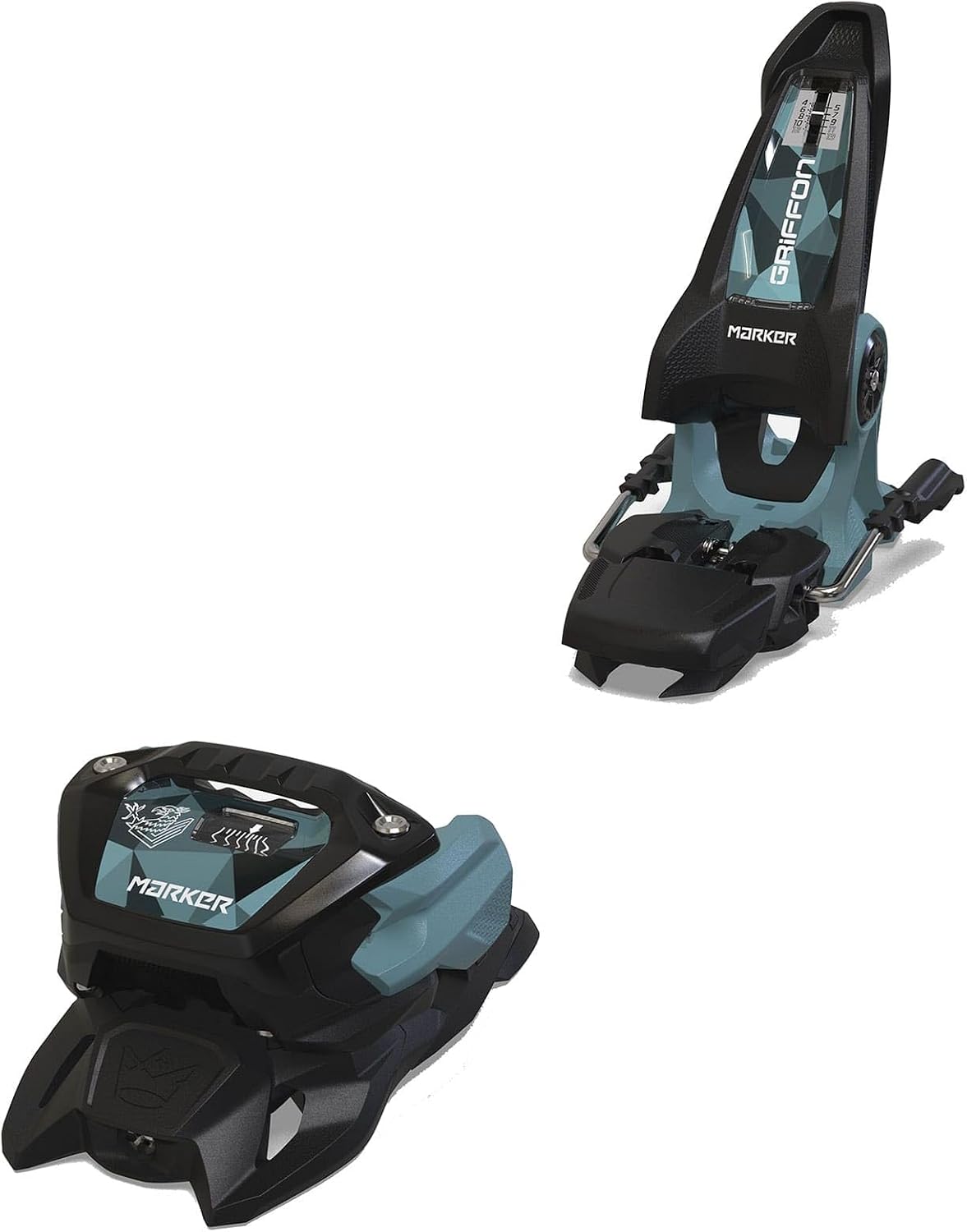 Marker Griffon 13 Ski Bindings, DIN 4.0-13.0 – Triple Pivot Elite 3 Toe Syste, Great for Freeride, Freestyle, Park & Pipem, 90 mm – Black/Powder Blue