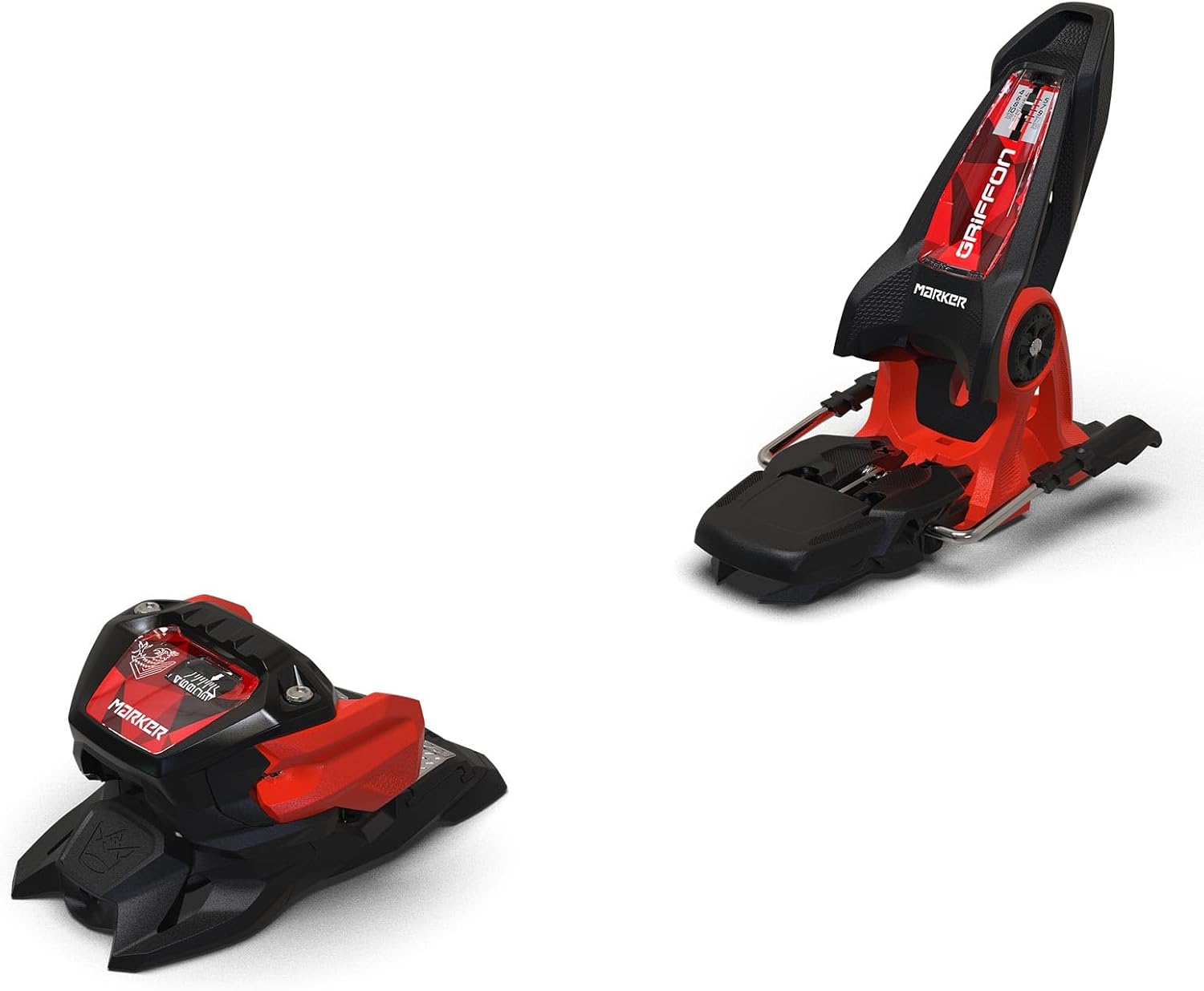 Marker Griffon 13 Ski Bindings – DIN 4.0-13.0, Triple Pivot Elite 3 Toe System, Great for Freeride, Freestyle, Park & Pipe, 100 mm – Black/Red