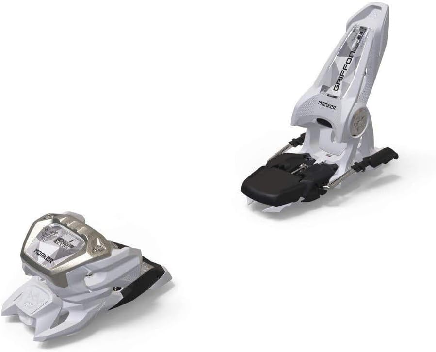 Marker Griffon 13 Ski Bindings – DIN 4.0-13.0, Triple Pivot Elite 3 Toe System, Great for Freeride, Freestyle, Park & Pipe, 100 mm – White