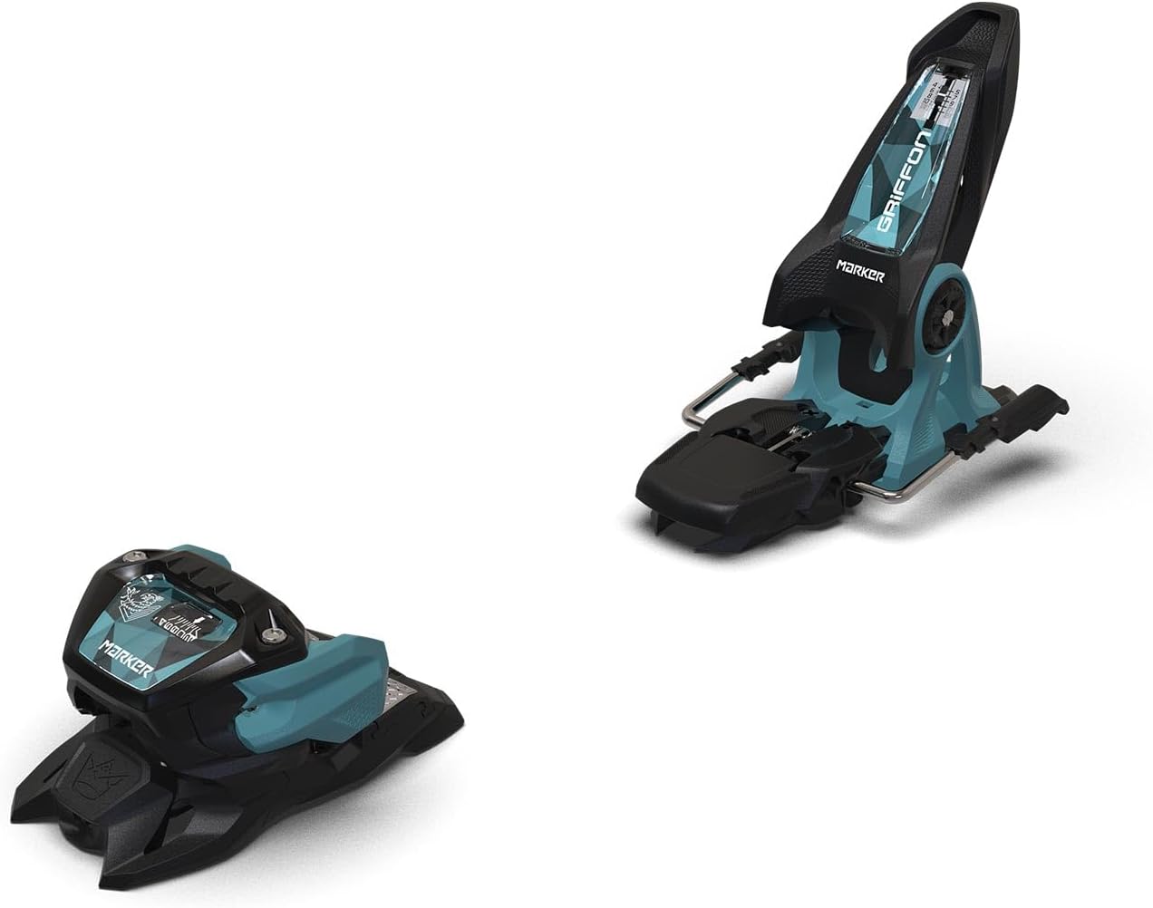 Marker Griffon 13 Ski Bindings, DIN 4.0-13.0 – Triple Pivot Elite 3 Toe System, Great for Freeride, Freestyle, Park & Pipe, 110 mm, Black/Powder Blue