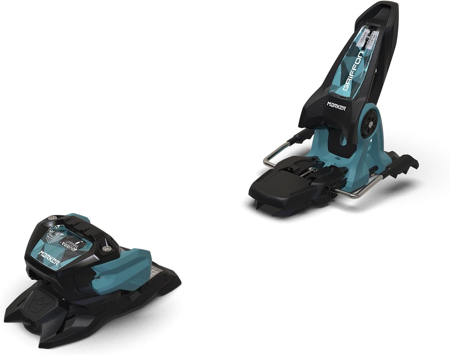 Marker Griffon 13 Ski Bindings, DIN 4.0-13.0 – Triple Pivot Elite 3 Toe System, Great for Freeride, Freestyle, Park & Pipe, 120 mm, Black/Powder Blue