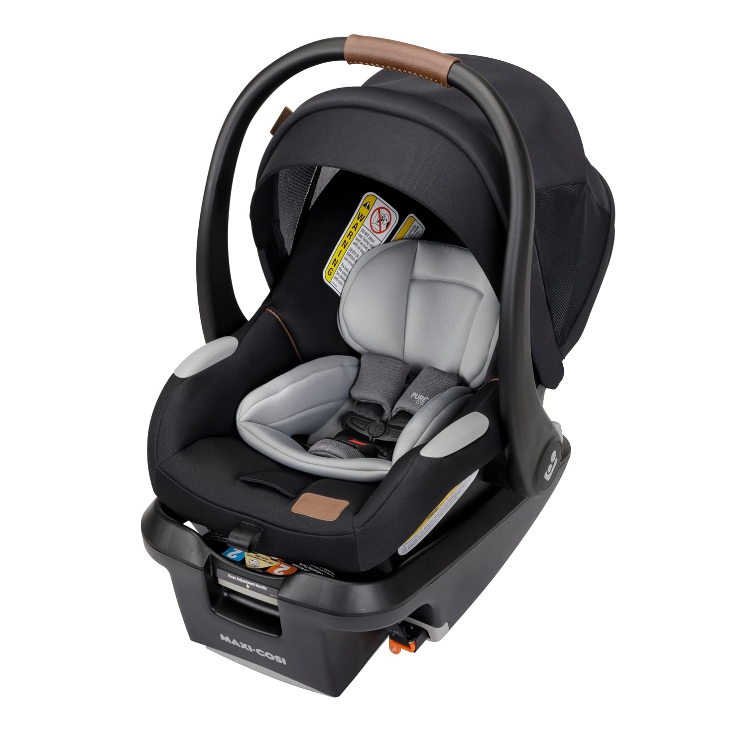 Maxi-Cosi Mico Luxe+ Baby Car Seat: Infant Car Seat with Base and Versatile Baby Carrier Seat Functionality, Essential Black