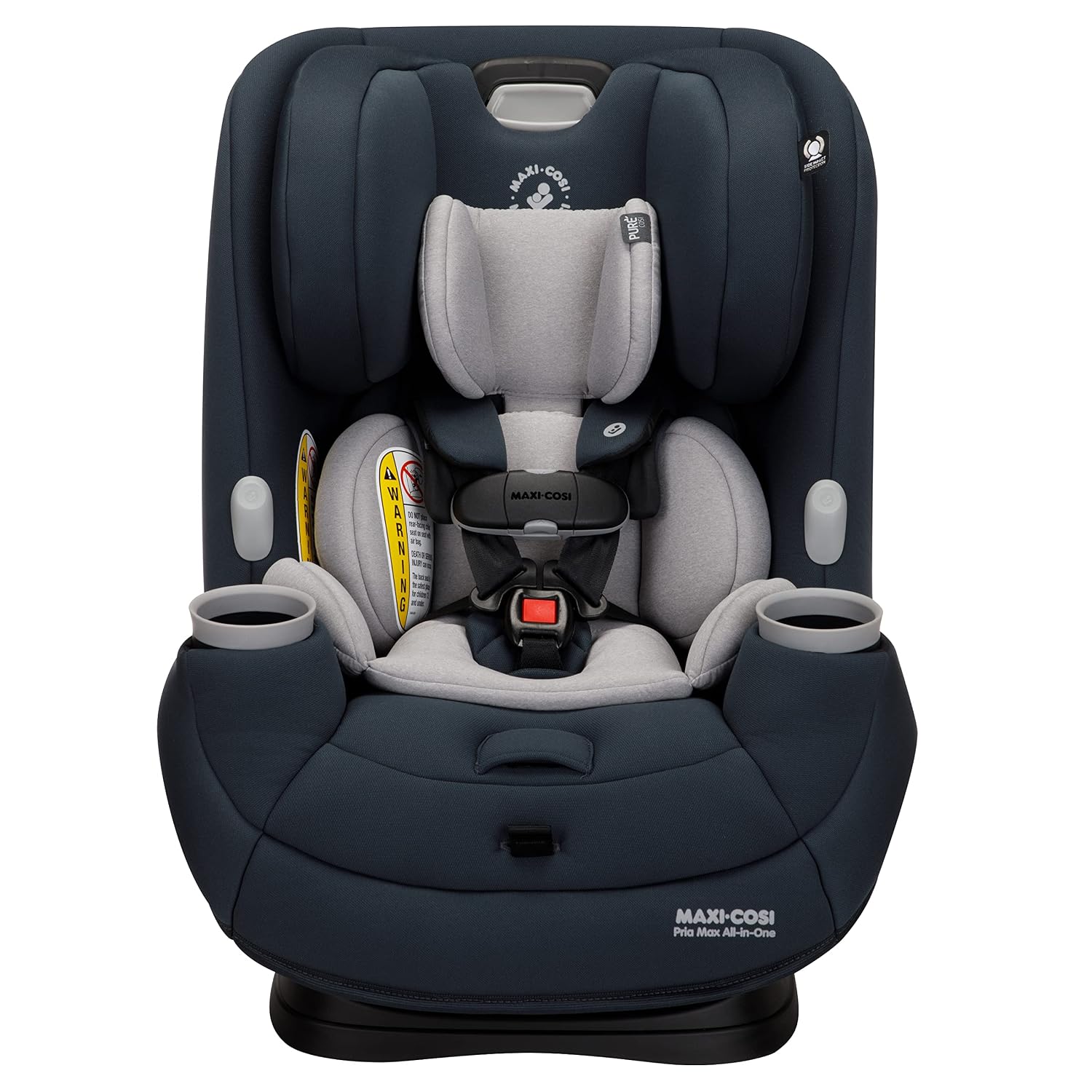 Maxi-Cosi Pria Max All-in-One Convertible Car Seat, Rear 4–40 lbs, Forward 22–65 lbs, Booster 40–100 lbs, Pure COSI – Essential Graphite