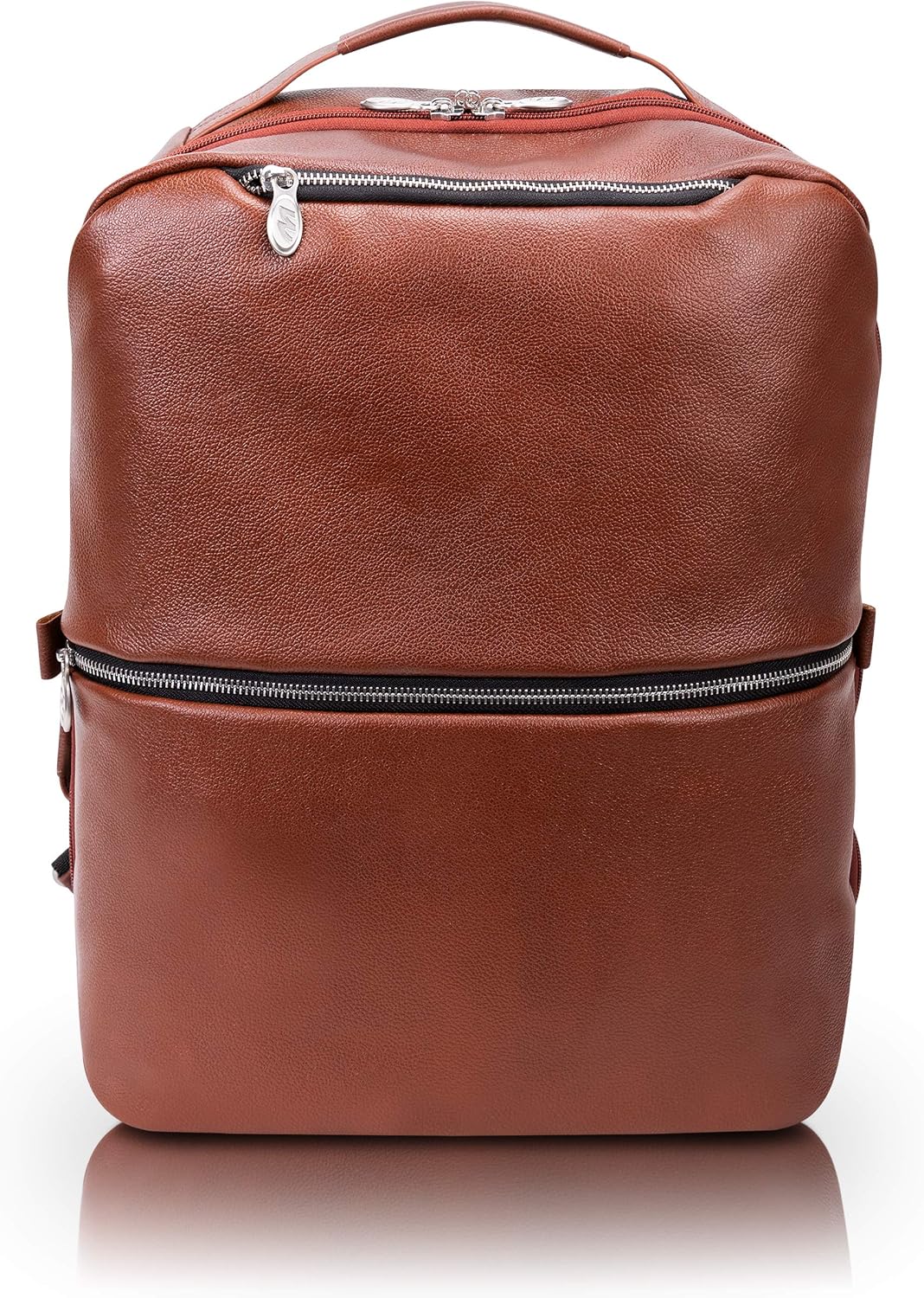 McKlein East Side, Pebble Grain Calfskin Leather, 17″ Leather, 2-in-1, Laptop & Tablet, Convertible Travel Backpack & Cross-Body, Brown (18874)