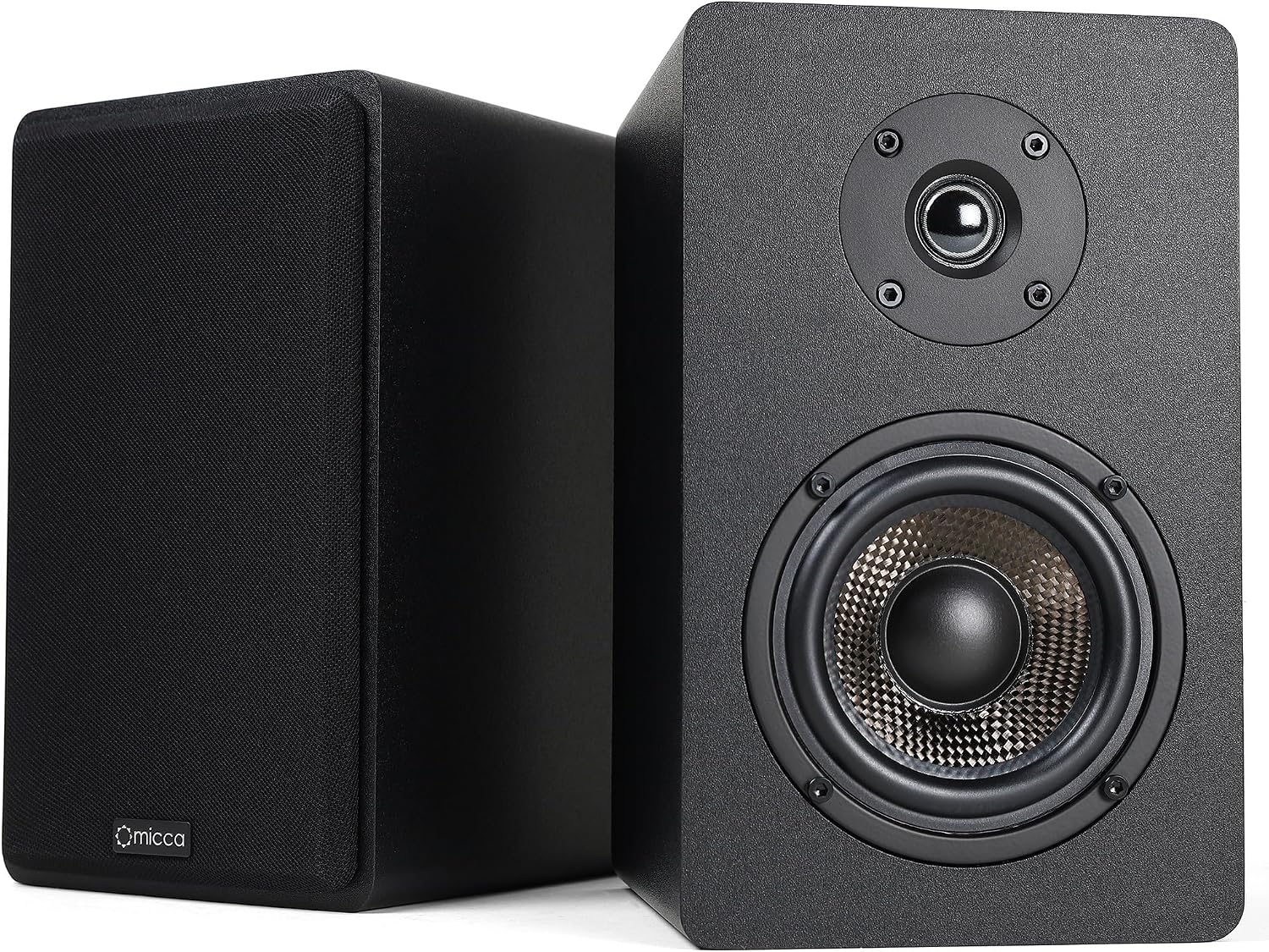 Micca MB42X Advanced Bookshelf Speakers for Home Theater Surround Sound, Stereo, and Passive Near Field Monitor, 2-Way (Black, Pair)