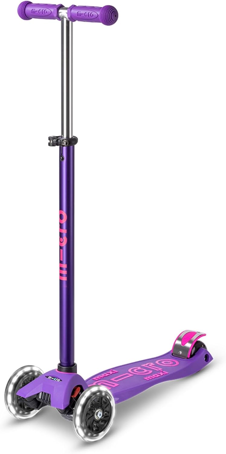 Micro Kickboard Maxi Deluxe LED Scooter (5-12 years) – Purple