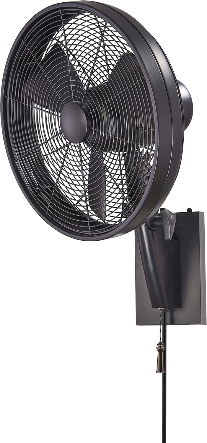 MINKA-AIRE F307-MBK Anywhere 16 Inch 3 Blade Indoor/Outdoor Wall Mount Ceiling Fan in Matte Black Finish