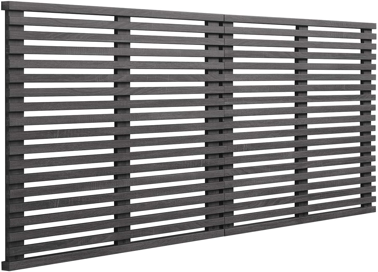 Modway Render Mid-Century Modern Wall-Mount Headboard in Charcoal, King (U.S. Standard)