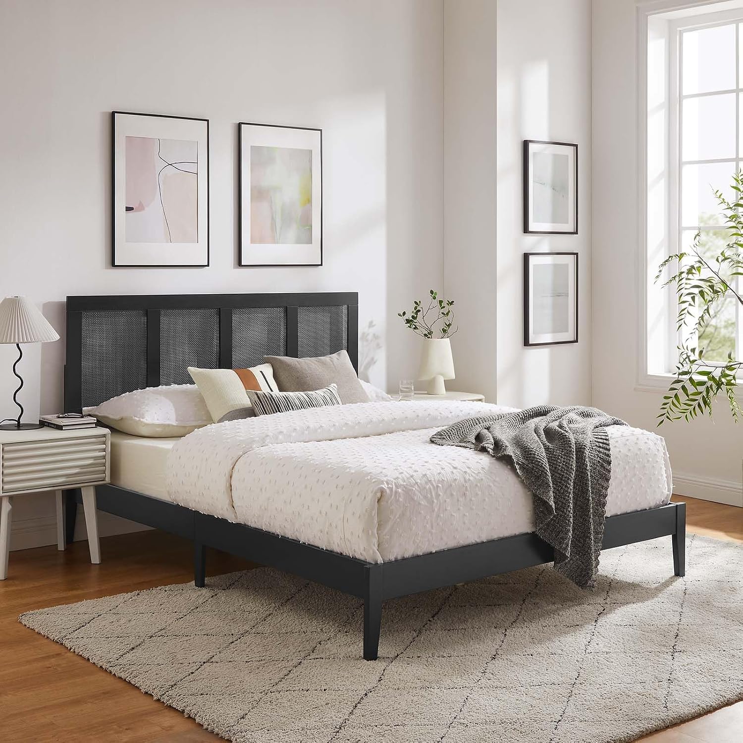 Modway Sirocco Platform Bed, Queen, Black
