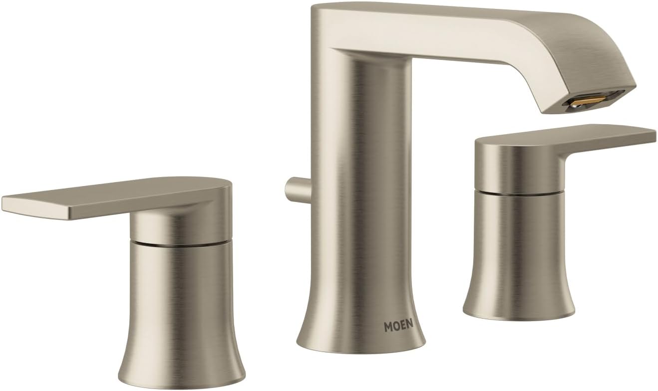 Moen Genta LX Two-Handle Widespread Bathroom Faucet Trim Kit, Valve Required, T6708BN – Brushed Nickel