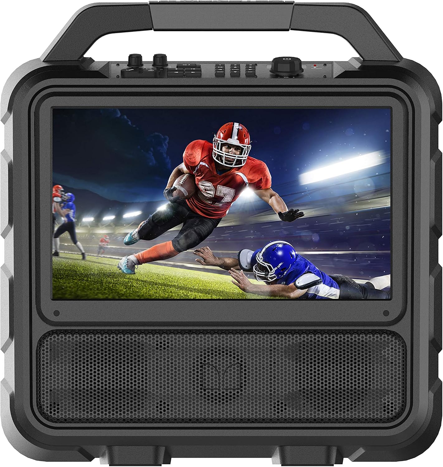 Monster Vision 2 Portable Entertainment System – 15.6” Full HD Screen, 60W Audio, 25H Playback, Dual HDMI, Portable TV