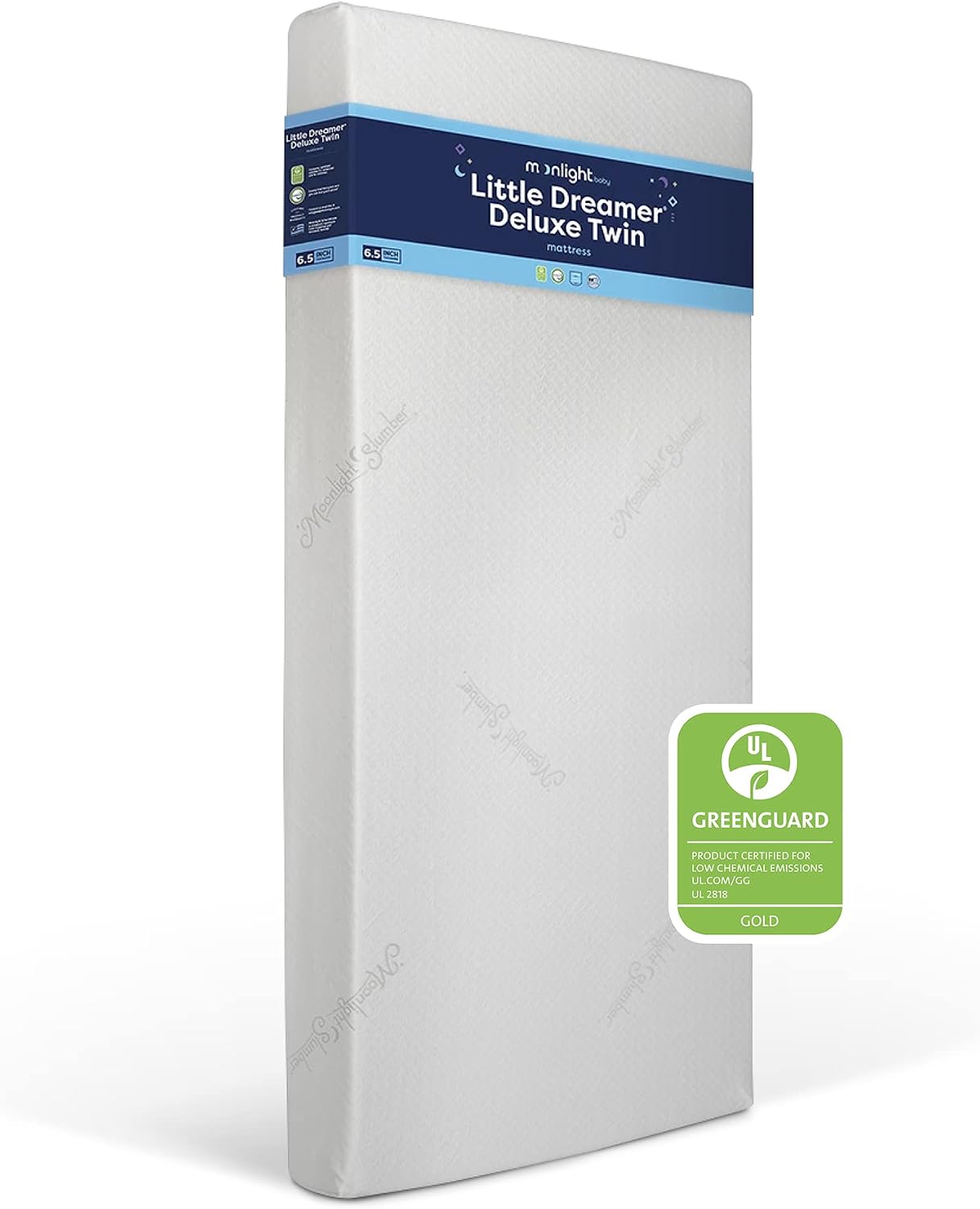 Moonlight Slumber Little Dreamer Deluxe Twin Mattress, Dual-Sided Memory Foam Plush/Firm for Kids & Teens, 75x38x6.5