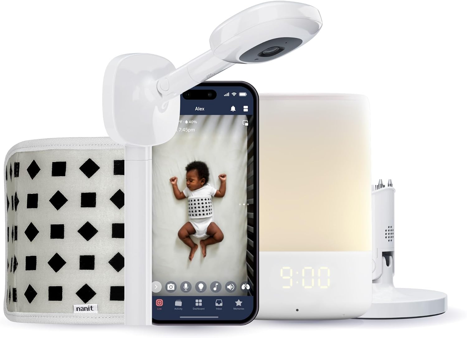 Nanit Pro Baby Sleep Monitor Bundle – Infant Sleep & Breathing Tracker, 1080p WiFi Camera, 2-Way Audio, Motion & Sound Alerts