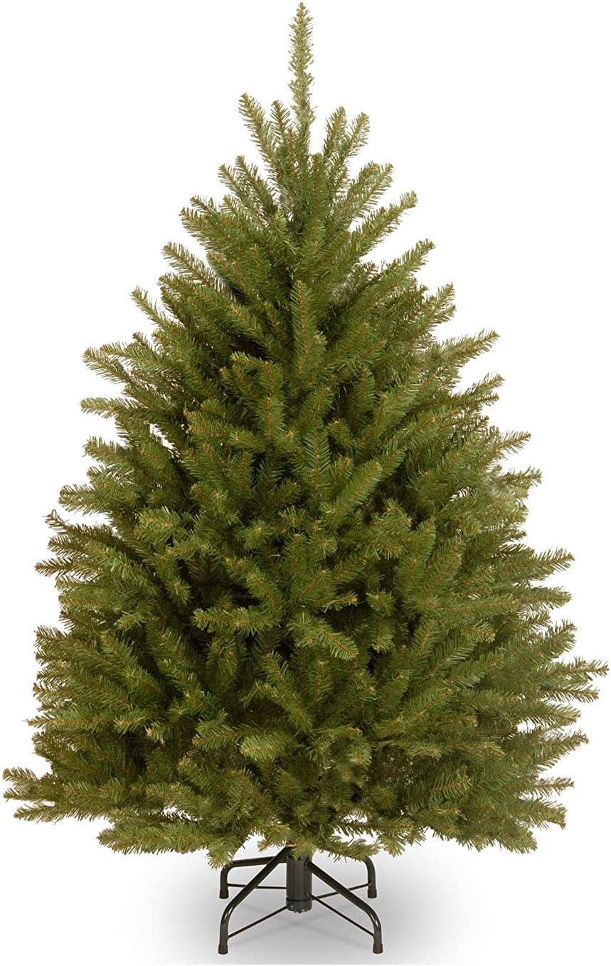 National Tree Company 4.5 ft Unlit Dunhill Fir Artificial Christmas Tree, 763 Tips, Includes Stand, Green