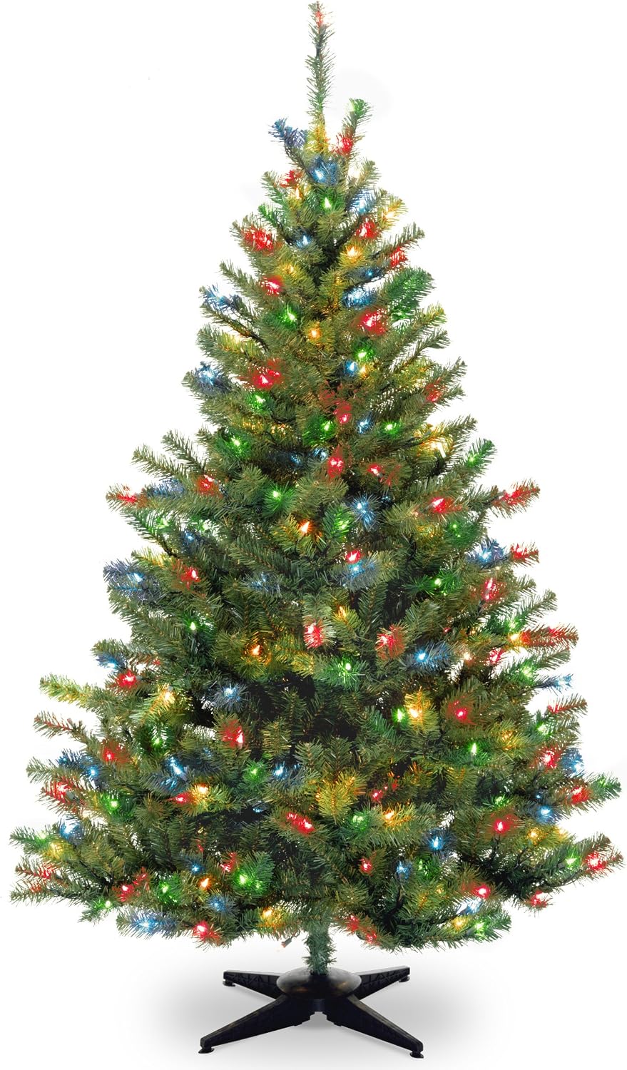 National Tree Company 6 ft Pre-Lit Kincaid Spruce Artificial Christmas Tree, 400 Multicolor Lights, 700 Tips, Includes Stand, Green